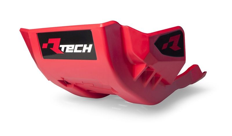 RACETECH (RTECH) OSŁONA SILNIKA Z TECHNOPOLIMERU HONDA CRF 450 R / RX / RWE '21-'24, CRF 250 R / RX '22-'24 KOLOR CZERWONY (1)