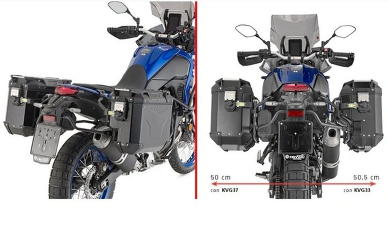 KAPPA STELAŻ KUFRÓW BOCZNYCH MONOKEY CAM SIDE YAMAHA TENERE 700 '19-'24 ,WORLD RAID '22-'25- POD KUFRY KVG K'VOYAGER ALU - PRAWY KVGS33 WCIĘTY (1)
