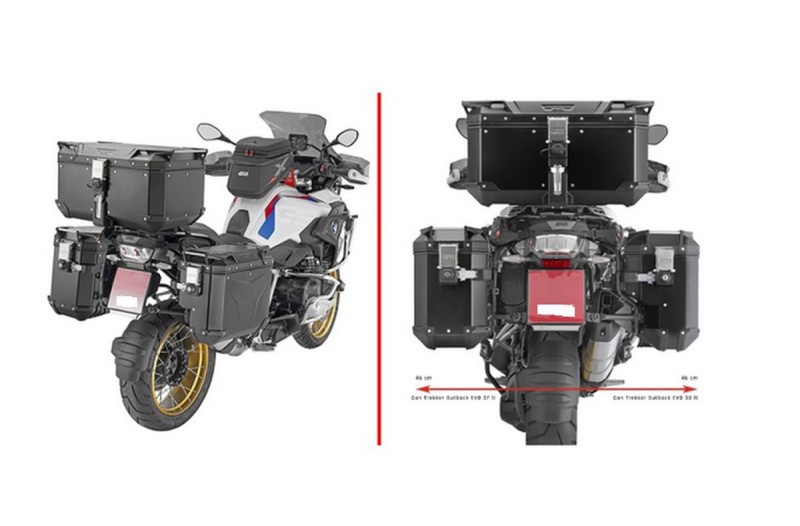 KAPPA STELAŻ KUFRÓW BOCZNYCH MONOKEY CAM SIDE BMW R 1200 GS / ADV '13-'18, R 1250 GS / ADV '19-'24 - POD KUFRY KVG K'VOYAGER ALU - PRAWY KVGS33 WCIĘTY (1)