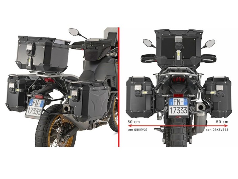 KAPPA STELAŻ KUFRÓW BOCZNYCH MONOKEY CAM SIDE KOVE 800 X PRO '24-'25 - POD KUFRY KVG K'VOYAGER ALU - PRAWY KVGS33 WCIĘTY (1)