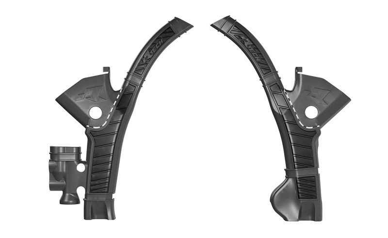 RACETECH (RTECH) 2025/12 OSŁONY RAMY (KOMPLET) BI-MATERIAL SUPER GRIP STARK FUTURE VARG SMX1 '23-'25 KOLOR CZARNY (1)