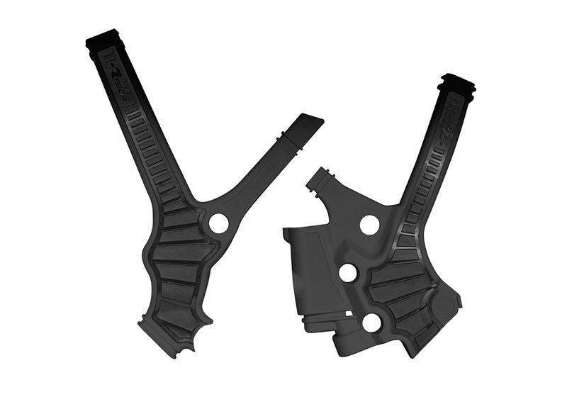 RACETECH (RTECH) 2025/12 OSŁONY RAMY (KOMPLET) BI-MATERIAL SUPER GRIP YAMAHA YZ 85 '22-'24 KOLOR CZARNY (1)