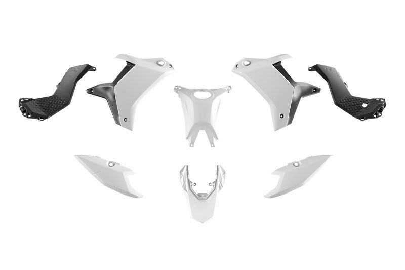RACETECH (RTECH) KOMPLET PLASTIKÓW (BEZ PRZEDNIEGO BŁOTNIKA) T7 YAMAHA TENERE 700 '25-'26 KOLOR BIAŁY / CZARNY (1)