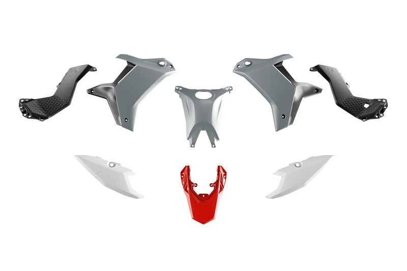 RACETECH (RTECH) KOMPLET PLASTIKÓW (BEZ PRZEDNIEGO BŁOTNIKA) T7 YAMAHA TENERE 700 '25-'26 KOLOR SZARY / CZARNY / BIAŁY / CZERWONY (1)