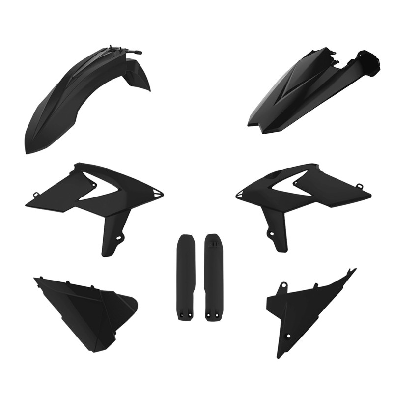 POLISPORT KOMPLET PLASTIKÓW (FULL KIT) BETA 2T/4T '18-'19 W ZESTAWIE OSŁONY AMORTYZATORÓW (8398700003) KOLOR CZARNY (1)