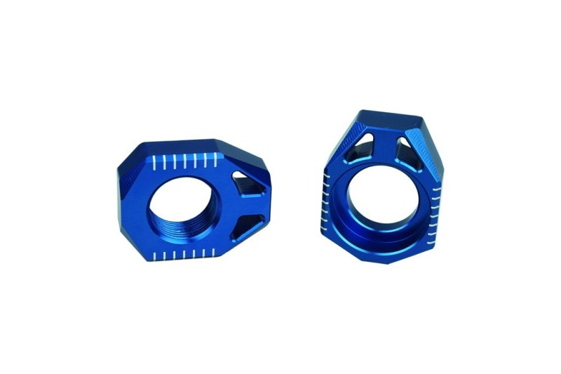 SCAR NOWY RACING NAPINACZE (NAPINACZ) TYLNEJ OŚKI (OSI) SHERCO 125/250/350/450 SE-R SEF-R '08-'23 KOLOR NIEBIESKI (1)