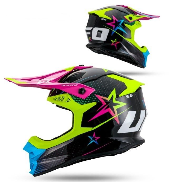 UFO KASK INTREPID CROSS KOLOR CZARNY/ŻÓŁTY/RÓŻOWY ROZMIAR M ( ECE 22R06 ) - KOLEKCJA 2026 (1)