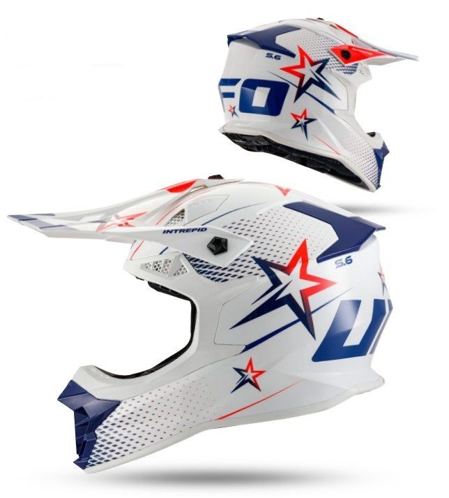 UFO KASK INTREPID CROSS KOLOR BIAŁY/CZERWONY ROZMIAR L ( ECE 22R06 ) - KOLEKCJA 2026 (1)