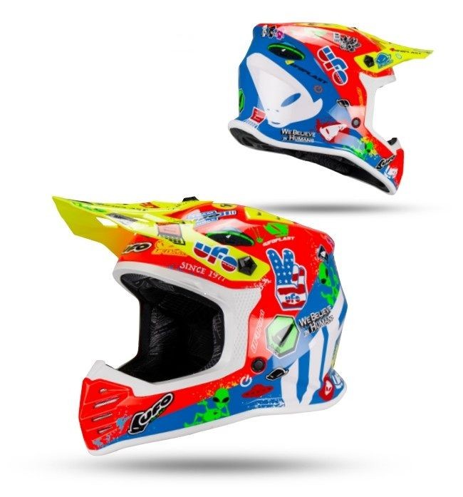UFO KASK KOREY CROSS DZIECIĘCY / JUNIOR / KID KOLOR NIEBIESKI/CZERWONY/ŻÓŁTY NEON ROZMIAR M (ECE 22R06) - KOLEKCJA 2026 (1)