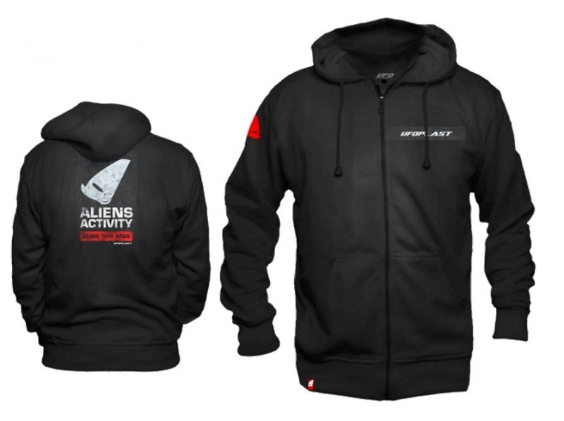 UFO BLUZA Z KAPTUREM KOLOR CZARNY ROZMIAR XL 100% BAWEŁNY - KOLEKCJA 2026 (1)