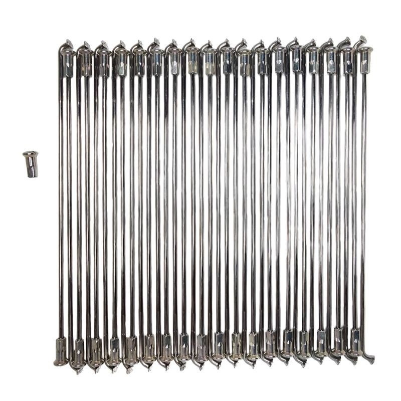 HAAN WHEELS SZPRYCHY WZMOCNIONE Z NYPLAMI (KOMPLET) PRZÓD 21 CALI KAWASAKI KX 500 '84 KOLOR SREBRNY (NA ZAMÓWIENIE) (1)