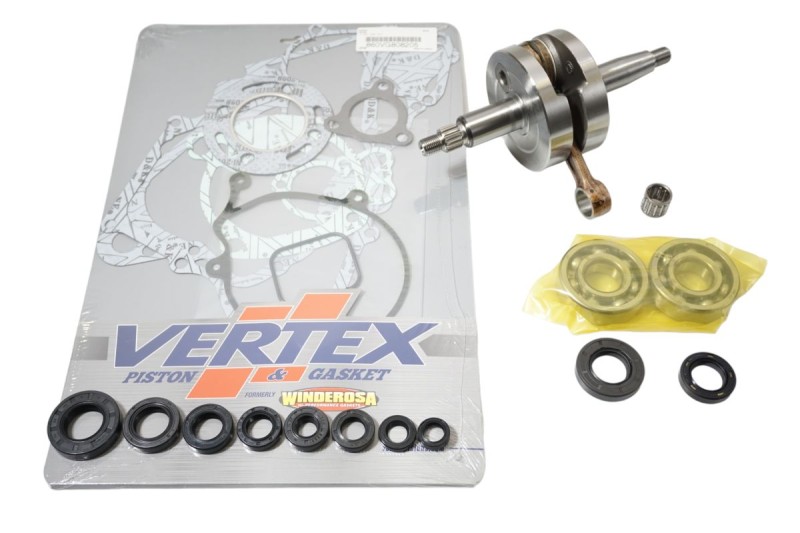 HOT RODS ZESTAW NAPRAWCZY DOŁU SILNIKA HONDA CR 80R '86-'91 (WAŁ KORBOWY, ŁOŻYSKA, USZCZELNIACZE, USZCZELKI) (1)