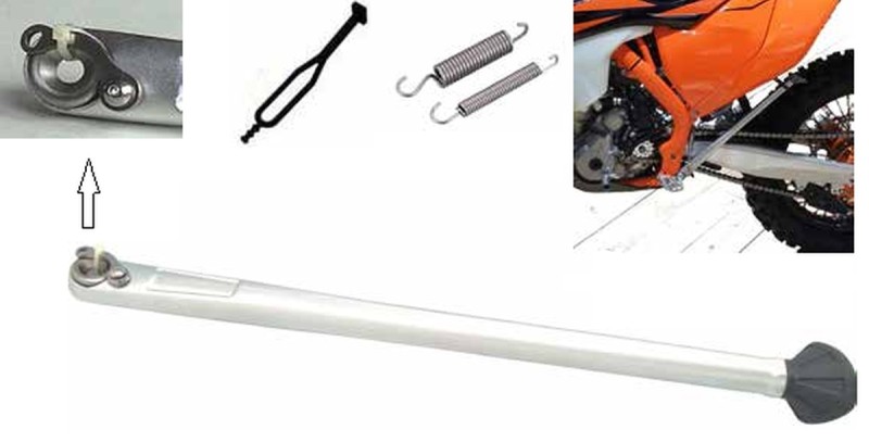 BUZZETTI STOPKA BOCZNA KTM EXC 200/250/300 '08-'16, EXCF 250/350/450/500/505/530 '08-'16, SREBRNA (ALUMINIOWA) (OEM: 78003023044) (1)