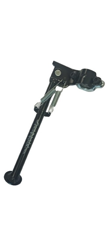 BUZZETTI STOPKA BOCZNA NÓŻKA LEWA STRONA UNIWERSALNA 250MM MOCOWANA DO RAMY D.26-32MM KOLOR CZARNY (1)