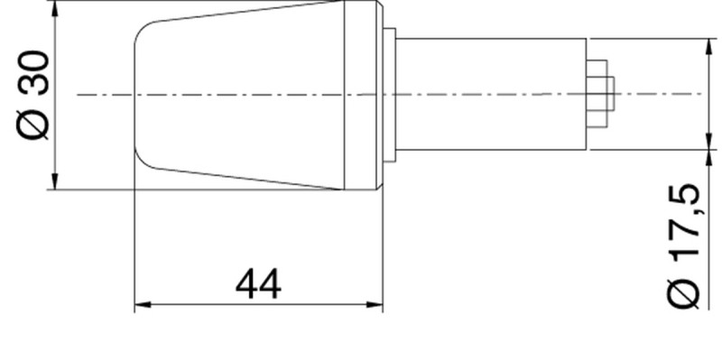 BUZZETTI KOŃCÓWKI/CIĘŻARKI KIEROWNICY ŚREDNICA 17,5MM KOLOR CZARNY (1)