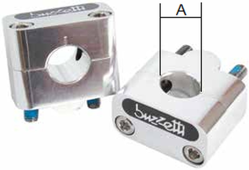 BUZZETTI MOCOWANIE/PODWYŻKI KIEROWNICY (22,2MM) KOLOR SREBRNY (1)