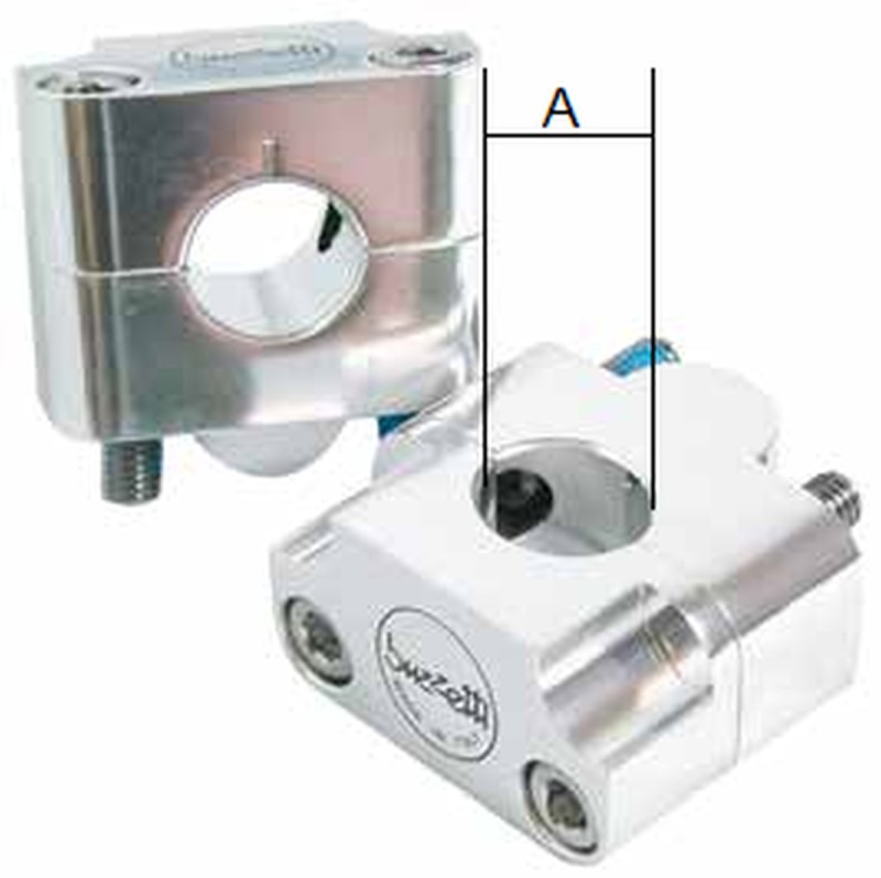BUZZETTI MOCOWANIE / REDUKCJA / PODWYŻKI KIEROWNICY Z 22MM NA 28MM KOLOR SREBRNY (1)