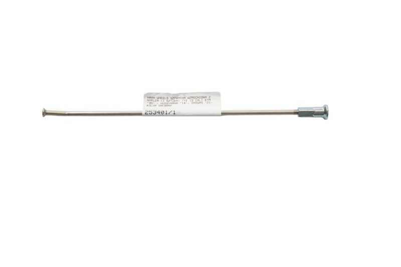 HAAN WHEELS SZPRYCHA WZMOCNIONA Z NYPLEM (1 SZTUKA) TYŁ 19 CALI KTM '95- , HUSQVARNA '14-, GASGAS '21- KOLOR SREBRNY (1)