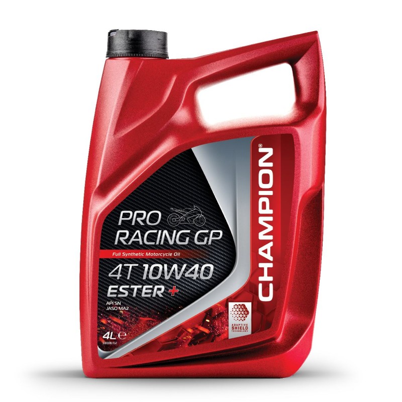 CHAMPION OLEJ SILNIKOWY PRORACING GP 4T 10W40 ESTER + 4L MA2 SYNTETYCZNY (AKC) (1)