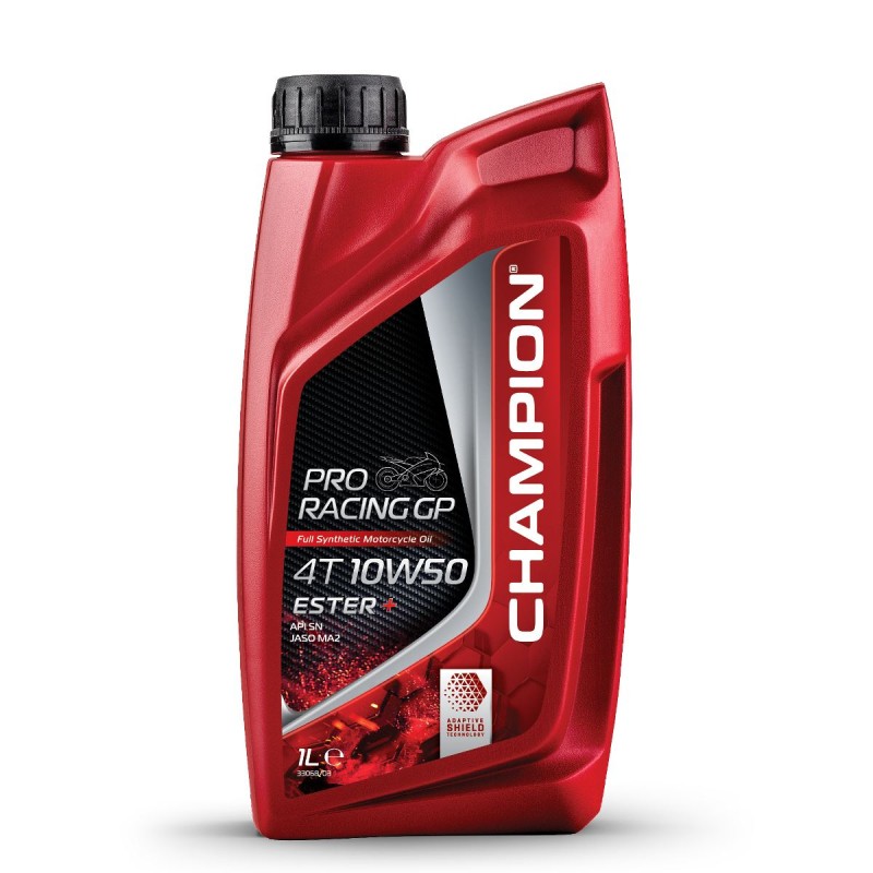 CHAMPION OLEJ SILNIKOWY PRORACING GP 4T 10W50 ESTER + 1L MA2 SYNTETYCZNY (AKC) (1)