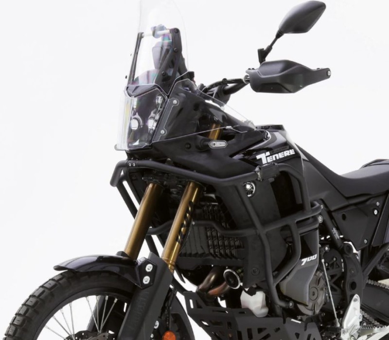 CROSSPRO GMOLE ALUMINIOWE OSŁONY SILNIKA I CHŁODNIC YAMAHA XTZ 690 TENERE 700 WORLD RAID (PASUJĄ DO ORYGINALNEJ PŁYTY POD SILNIK) KOLOR CZARNY (1)