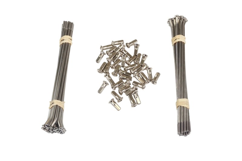 HAAN WHEELS SZPRYCHY WZMOCNIONE Z NYPLAMI (KOMPLET) 21 X 2,15 PRZÓD KTM 890 '21-, PIASTA OEM KOLOR SREBRNY (NA ZAMÓWIENIE) (1)