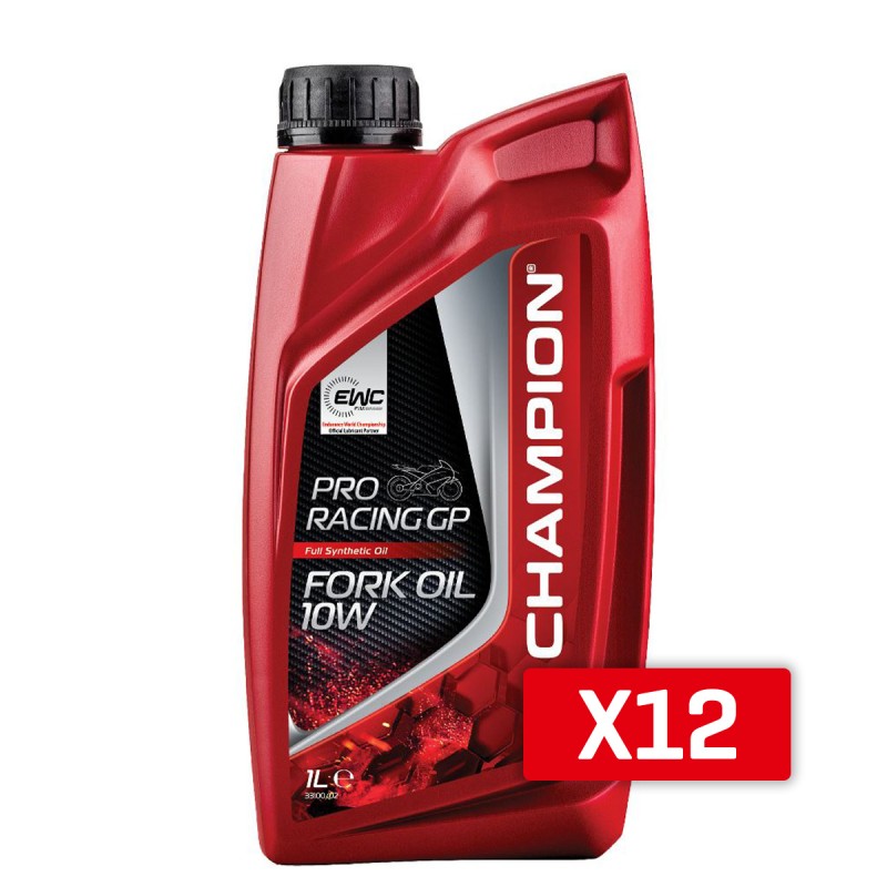CHAMPION OLEJ DO TELESKOPÓW / AMORTYZATORÓW / ZAWIESZENIA PRORACING GP FORK OIL 10W 1L SYNTETYCZNY (AKC) (1)