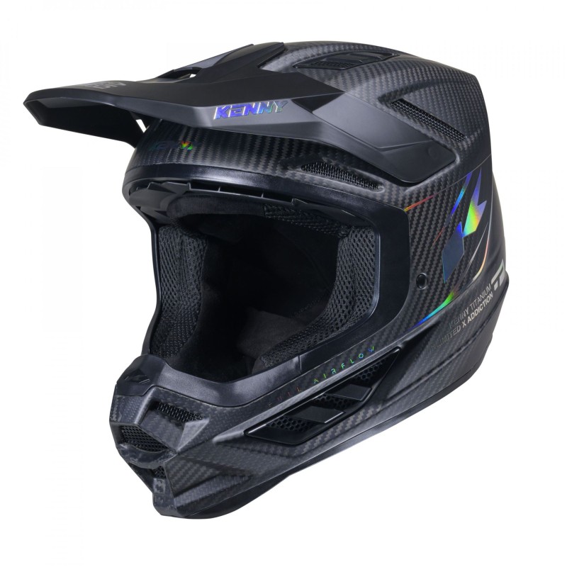 KENNY RACING KASK CROSS/ENDURO TITANIUM CARBON MATT HOLOGRAPHIC KOLOR CZARNY ROZMIAR M (1)