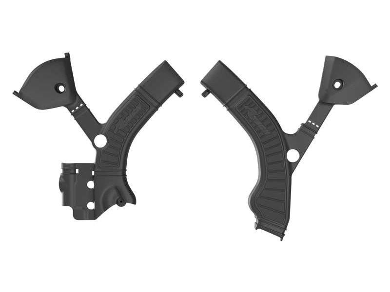 RACETECH (RTECH) 2025/12 OSŁONY RAMY (KOMPLET) BI-MATERIAL SUPER GRIP TRIUMPH TF 250 X / 450 RC '24-'26 KOLOR CZARNY (1)