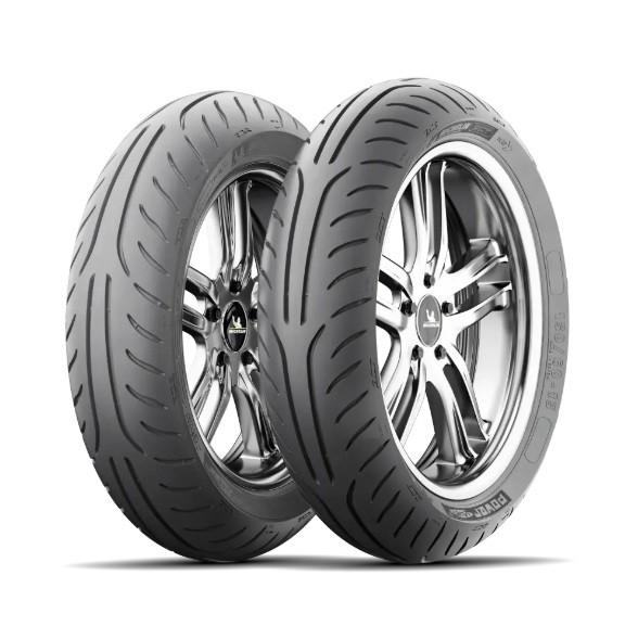 MICHELIN PAKIET 2 SZTUK OPON (CAI146100/25) 130/60-13 POWER PURE SC 53P TL M/C PRZÓD/TYŁ DOT 2025 + KUBEK MCHELIN SKUTER (2)