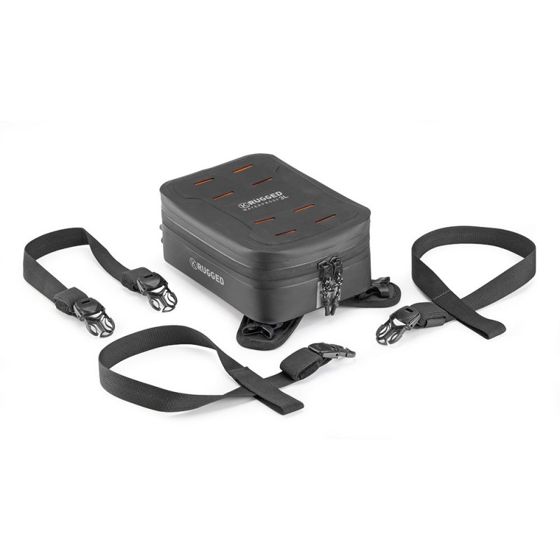 KAPPA TORBA NA ZBIORNIK / BAK (TANKBAG) DO MOCOWANIA PASKAMI 3L KOLOR CZARNY (22,5X16X10CM) (K' RUGGED) - MOŻLIWOŚĆ DOPIĘCIA MOCOWANIA AVSH (1)