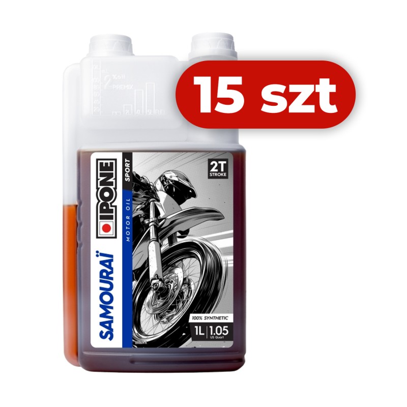 IPONE SAMOURAI 2T OLEJ DO MIESZANKI 100% SYNTETYK 1L ESTER (AKC) (15) ZASTĘPUJE 800089 KARTON 15 SZTUK (1)