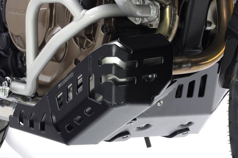 CROSSPRO NOWOŚĆ OSŁONA SILNIKA ALUMINIUM HONDA CRF 1100L AFRICA TWIN '20- KOLOR CZARNY MAT (KOMPATYBILNA Z FABRYCZNYM GMOLAMI I STOPKĄ CENTRALNĄ) (1)