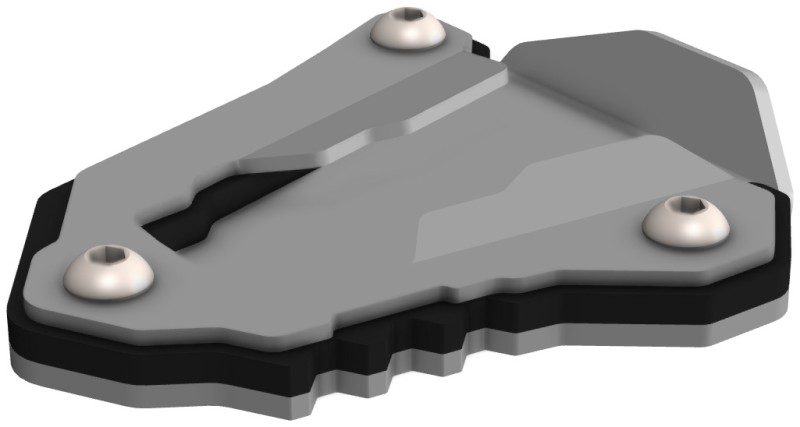 CROSSPRO NOWOŚĆ POSZERZENIE STOPKI BOCZNEJ HONDA CRF 1100 L AFRICA TWIN '20-, KOLOR SREBRNY/CZARNY (1)