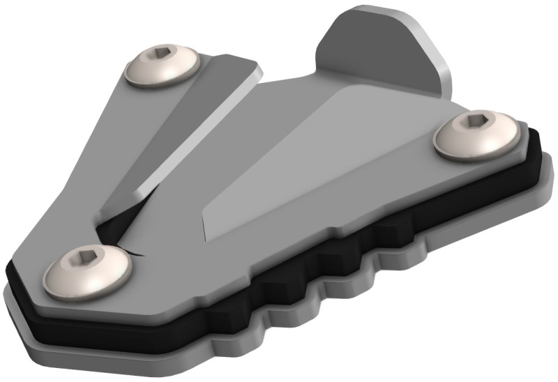 CROSSPRO NOWOŚĆ POSZERZENIE STOPKI BOCZNEJ BMW F 900 GS '25- KOLOR SREBRNY/CZARNY (1)