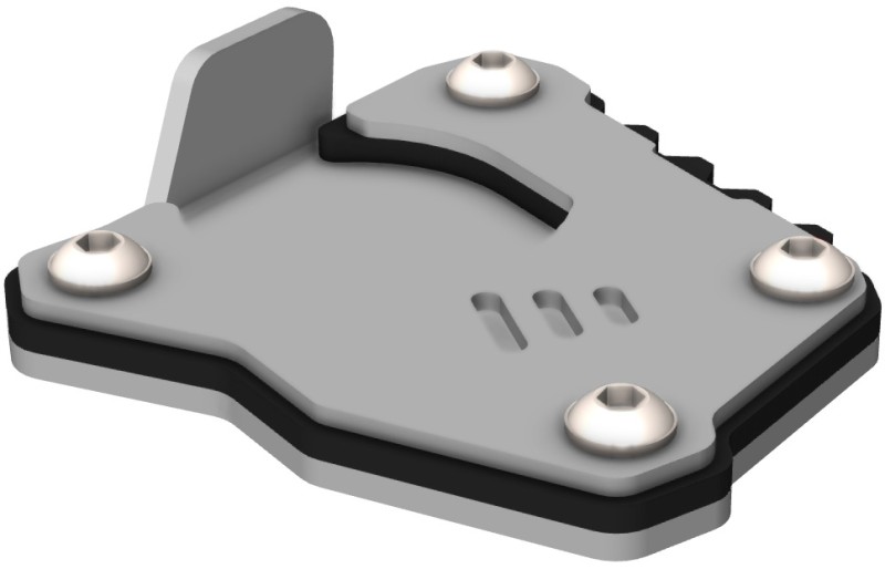 CROSSPRO NOWOŚĆ POSZERZENIE STOPKI BOCZNEJ BMW F 750 GS '16-'20, F 850 GS '16-'22 KOLOR SREBRNY/CZARNY (1)