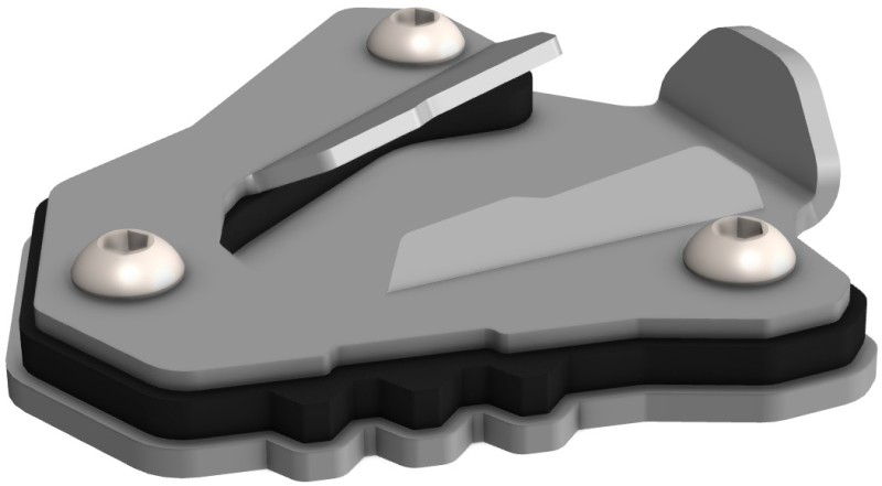 CROSSPRO NOWOŚĆ POSZERZENIE STOPKI BOCZNEJ CF MOTO MT 450 '24 KOLOR SREBRNY/CZARNY (1)