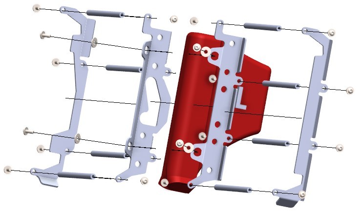 CROSSPRO NOWOŚĆ OSŁONY CHŁODNICY ALUMINIOWE MODEL LIGHT ICE (DO MOTOCYKLA Z WENTYLATOREM) KTM 125 SX '20-'22, EXC 250/300 '19-'23, EXCF '20-'23, GASGAS MC/EC/EX '21-'23, TC/TE/FC '19-'23 KOLOR SREBRNY (1)