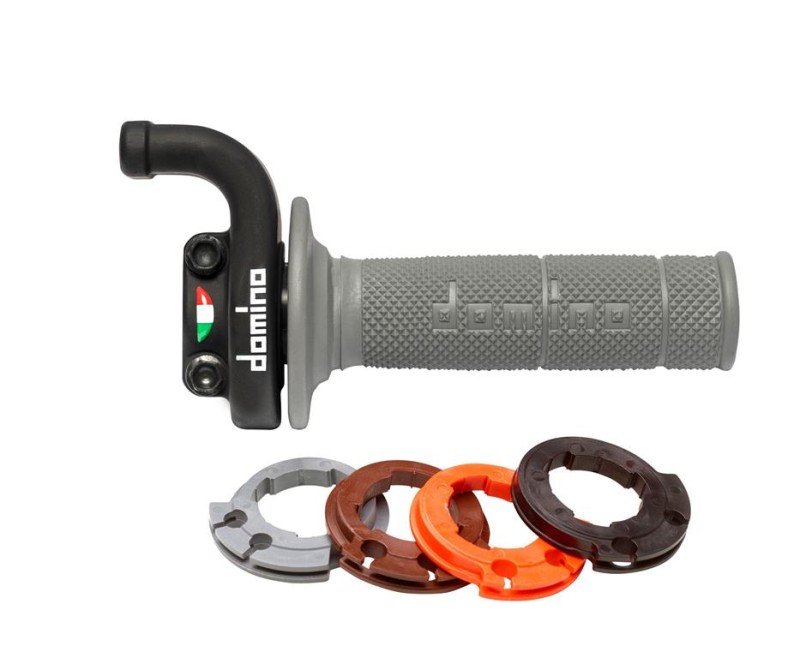 DOMINO NOWOŚĆ ROLGAZ UNIWERSALNY KOMPLETNY KRK Z MANETKAMI (1150 SZARE) Z CZTEREMA ADAPTERAMI (ZMIENNA SZYBKOŚĆ REAKCJI) RACING USE KOLOR CZARNY (1)