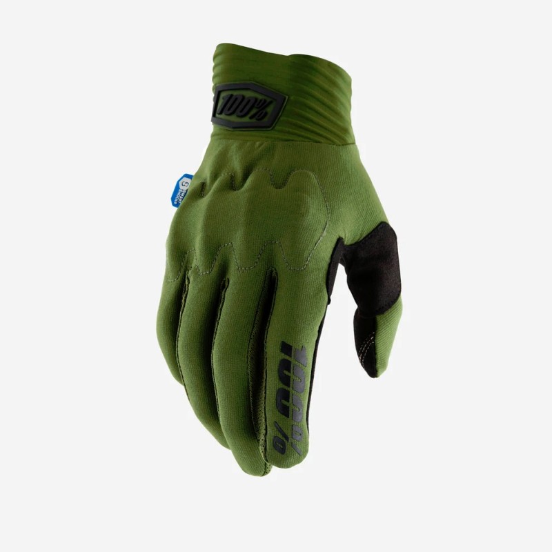 100 PROCENT RĘKAWICE CROSS/ENDURO COGNITO SMART SHOCK ARMY GREEN KOLOR ZIELONY ROZMIAR S (1)