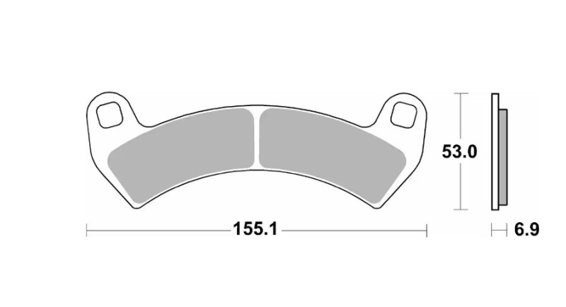 SBS NOWOŚĆ KLOCKI HAMULCOWE KH680 OFF-ROAD SINTER KOLOR ZŁOTY PRZÓD POLARIS RZR XP/XP4/PRO TURBO '16 - (1)