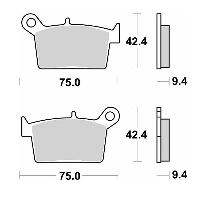 SBS NOWOŚĆ KLOCKI HAMULCOWE KH697 STREET STANDART CERAMIC TYŁ SWM ACE OF SPADES '18-'21, RS R '18-'20 KOLOR CZARNY (1)