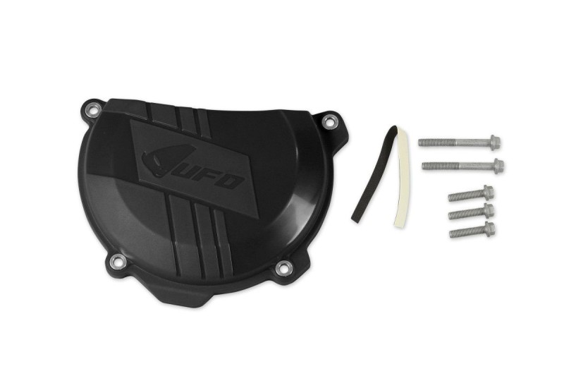 UFO 2025/11 OSŁONA POKRYWY SPRZĘGŁA KTM SXF (SX-F) 250 '13-'15, SXF 350 '11-'15, EXC 250 '13-'15, EXC 350 '12-'15 KOLOR CZARNY (1)