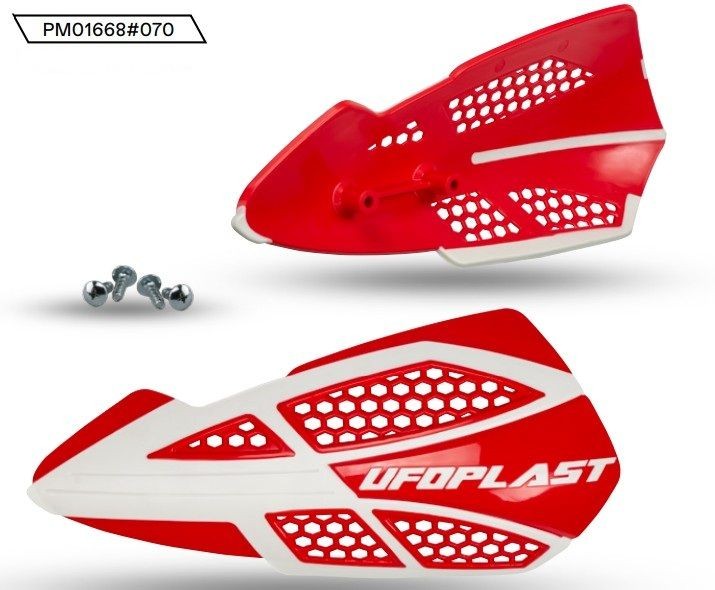 UFO 2025/11 OSŁONY RĄK (HANDBARY) VOYAGER KOLOR CZERWONY (LISTKI - POTRZEBNE MOCOWANIE PM01669, PM01665, PM01666 LUB PM01667) (1)