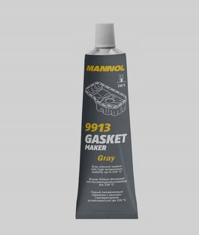 MANNOL GASKET MAKER - SILIKON USZCZELNIAJĄCY- KOLOR SZARY 85G (ZASTĘPUJE USZCZELKI) (9913) (144) (1)