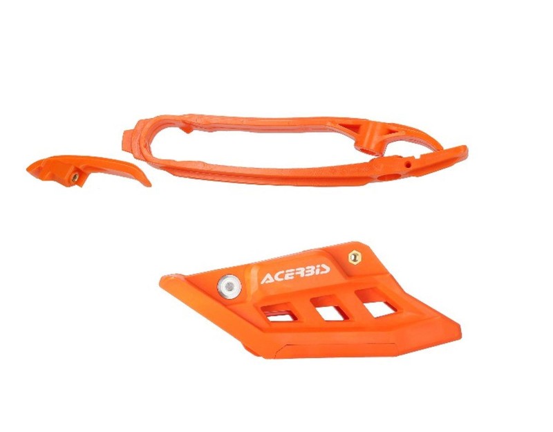 ACERBIS ŚLIZG + PROWADNICA ŁAŃCUCHA KOMPLET KTM SX 85 25-26 , HUSQVARNA TC 85 25-26, GAS GAS MC 85 25-'26 KOLOR POMARAŃCZOWY (1)