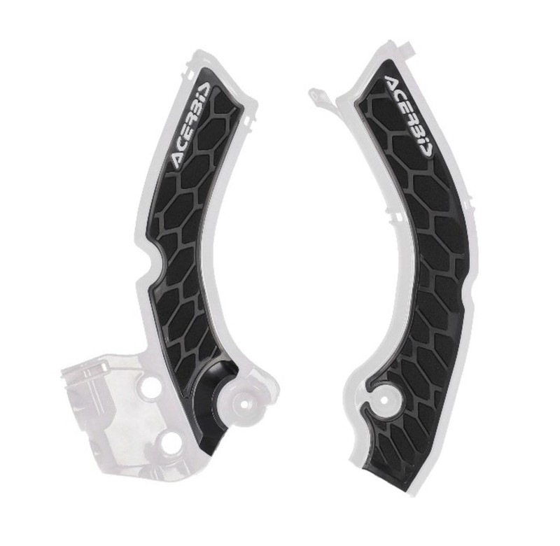 ACERBIS OSŁONY RAMY X-GRIP TRIUMPH TF 250 X/E 24-26, TF 450 X/E/RC 25-26 KOLOR BIAŁY / CZARNY (1)