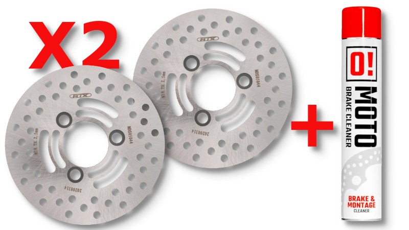MTX PARTS ZESTAW 2 X TARCZA HAMULCOWA PRZÓD SUZUKI LT-Z400 03-19, LT-Z250 04-12, KAWASAKI KSF400 03-05, ARCTIC CAT DVX400 04-08 (170X48X3MM) (3X10MM) (KOMPLET 2 TARCZ) GRATIS OMOTO BRAKE CLEANER (1)