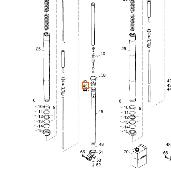 KTM Panewka ślizgowa 42,8x13 | OEM 40540433 (1)