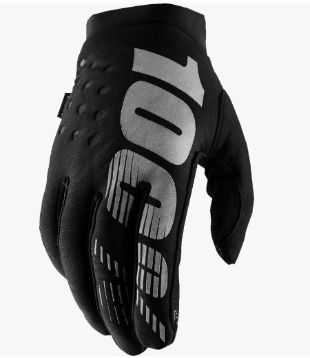 100 PROCENT RĘKAWICE CROSS/ENDURO BRISKER SOFTSHELL WOMAN DAMSKIE KOLOR CZARNY/SZARY ROZMIAR M (1)